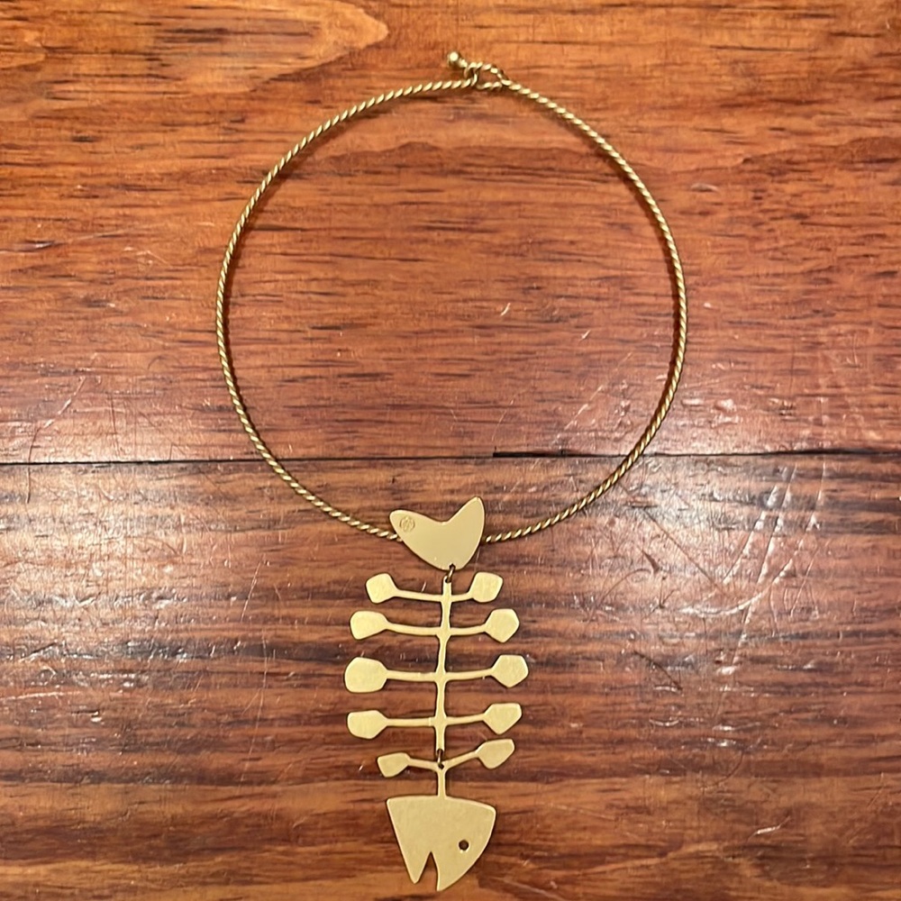Tory Burch Fishbone Necklace